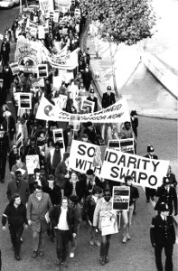 Demonstrators marched to London’s Jubilee Gardens