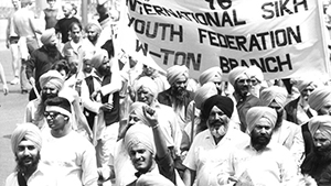 A Sikh contingent on the AAM’s March 