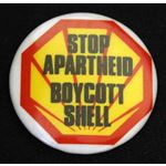 bdg32. Stop Apartheid Boycott Shell 