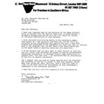 gov30. Letter from Trevor Huddleston to Margaret Thatcher