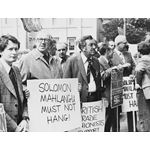 pic7802. Trade union picket for Solomon Mahlangu