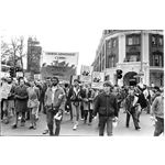 pic8405. Protesting against apartheid rugby, Cardiff