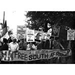 pic8509. Protest against the South African State of Emergency, 1985