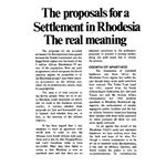 zim10. The Proposals for a Settlement in Rhodesia